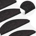 Lipnūs laiptų kilimėliai, 30vnt., antracito, 65x22,5x3,5cm