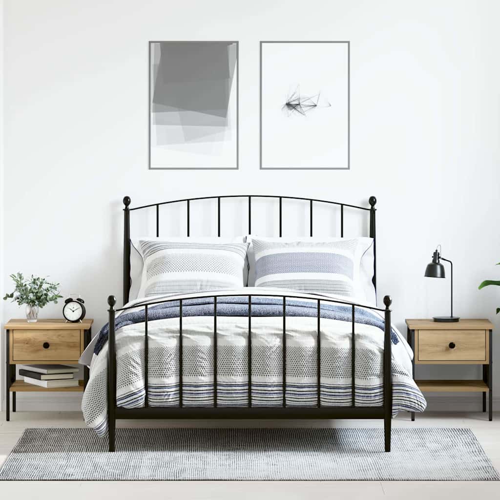 Naktinis staliukas 2 pcs artisano ąžuolo 40 x 42 x 45 cm