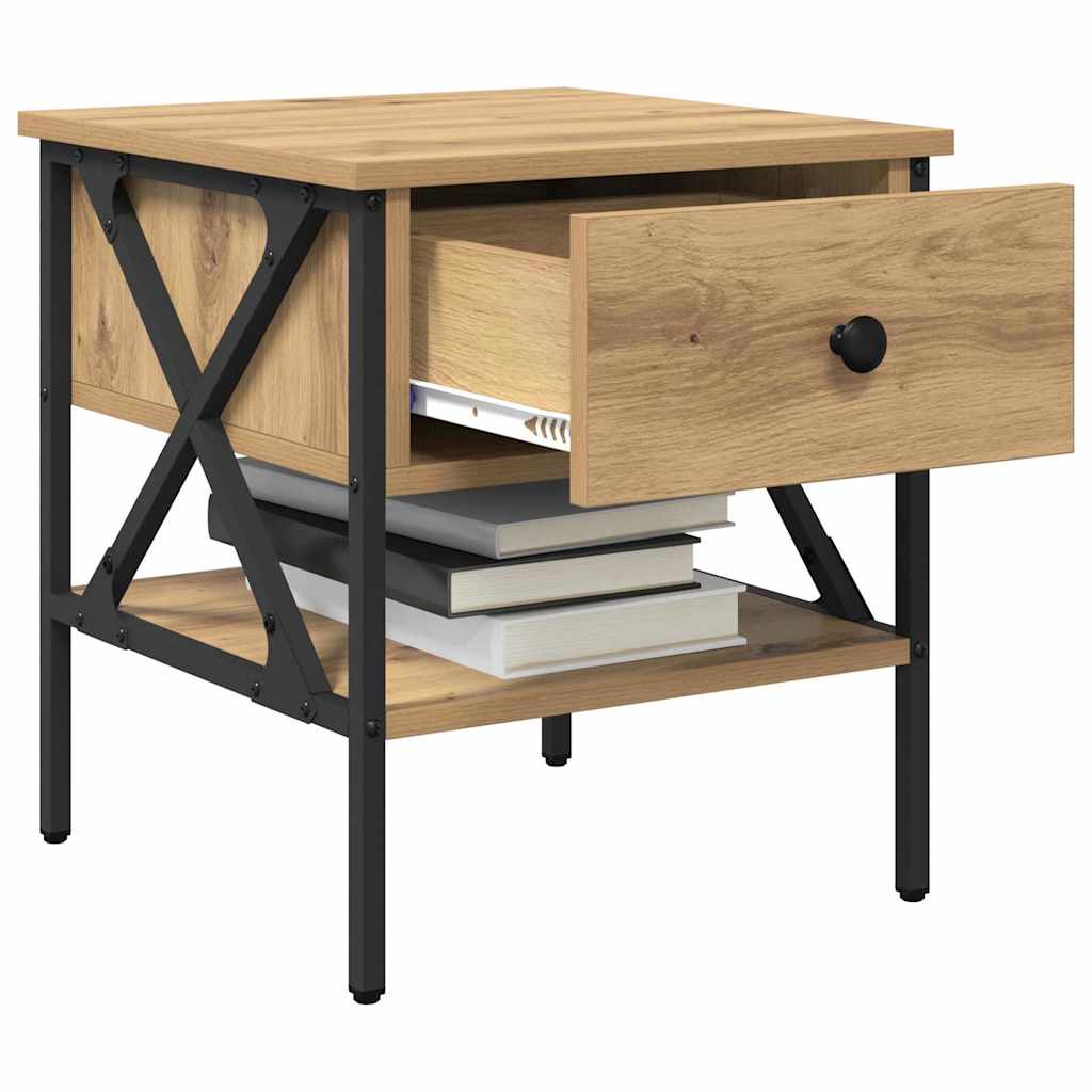 Naktinis staliukas 2 pcs artisano ąžuolo 40 x 42 x 45 cm