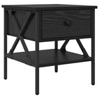 Naktinis staliukas 2 pcs juoda ąžuolo 40 x 42 x 45 cm