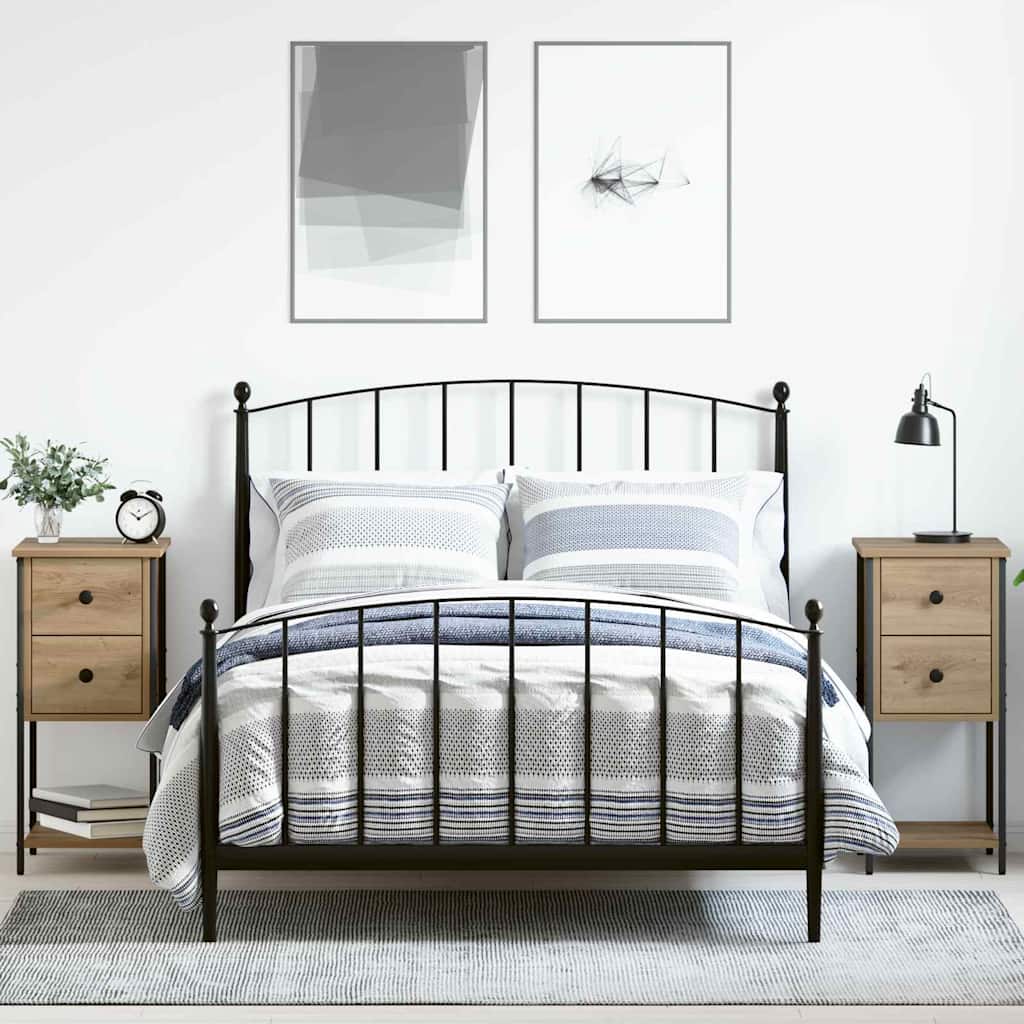 Šalia lovos spintelė 2 pcs artisano ąžuolo 32 x 42 x 70 cm