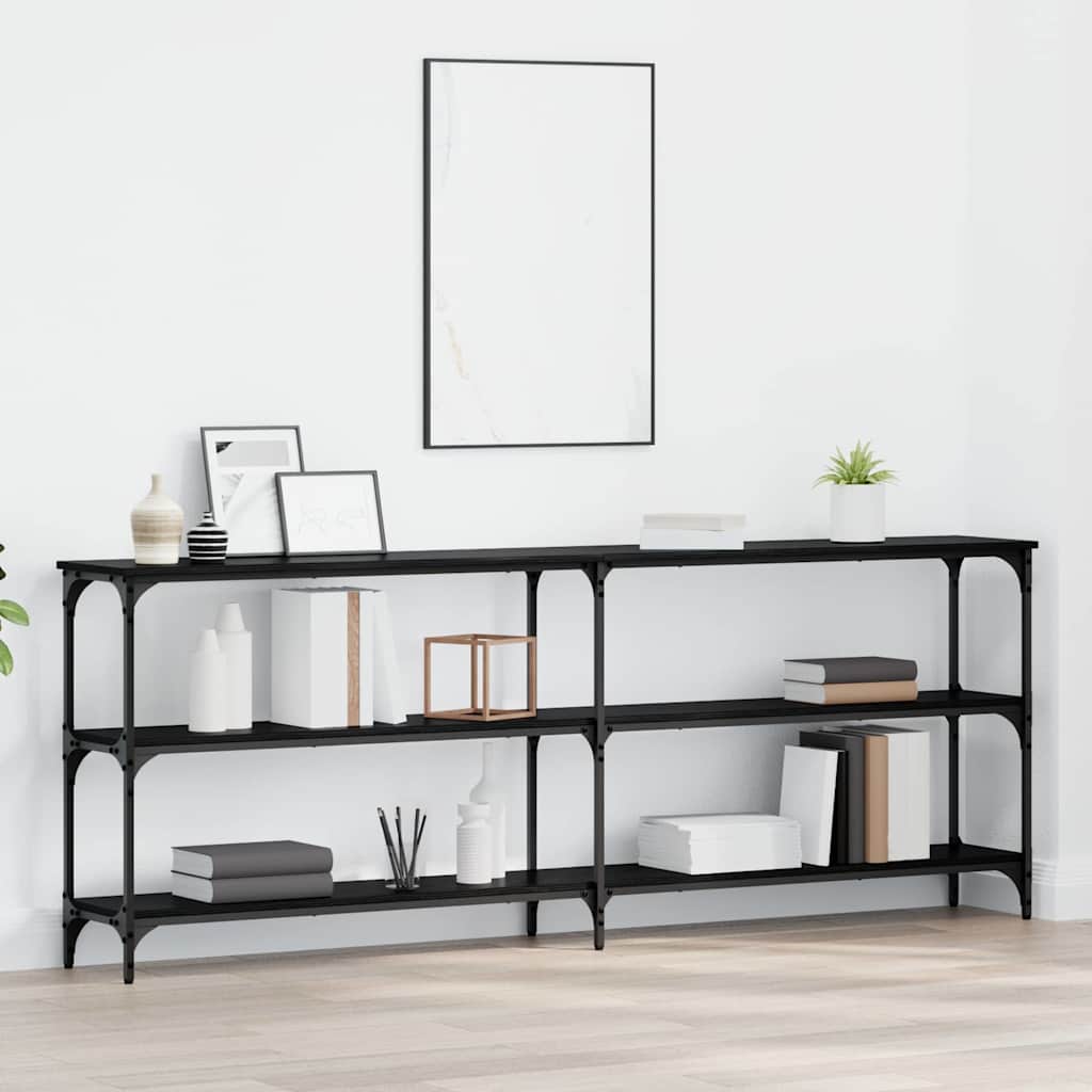 Konsolinis stalas juoda ąžuolo 200 x 29 x 75 cm
