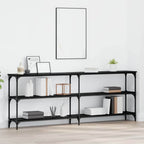 Konsolinis stalas juoda ąžuolo 200 x 29 x 75 cm