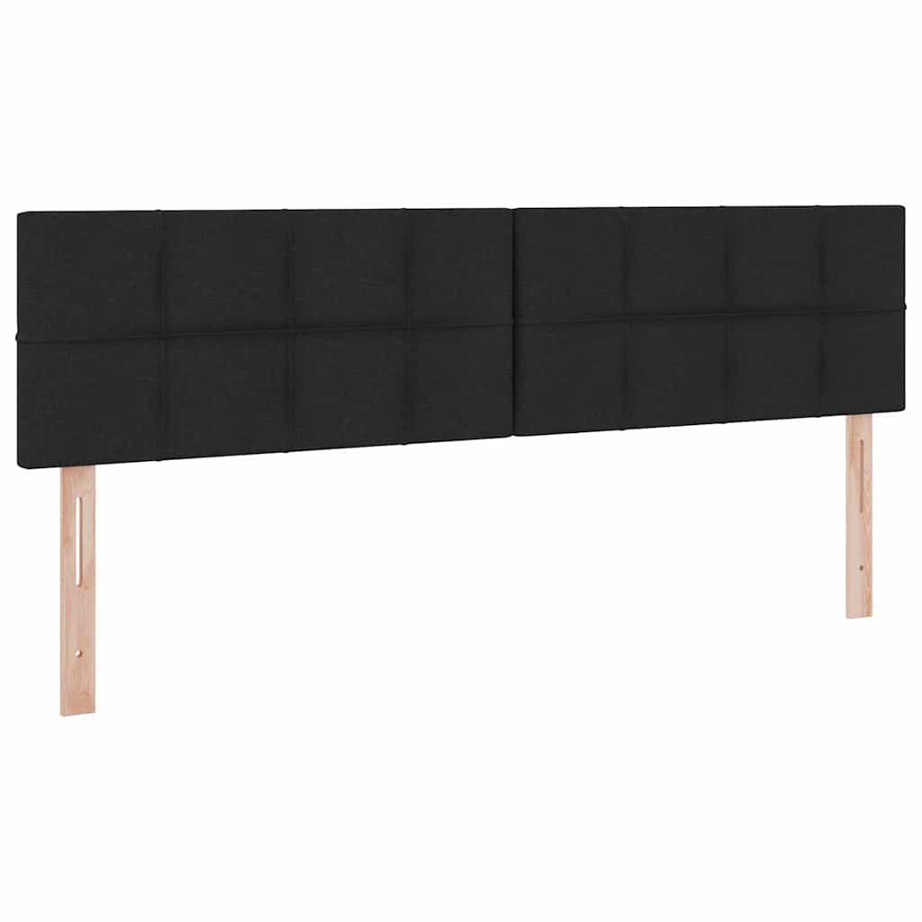 Saugos lova su čiužiniu Juoda 200 x 200 cm Dirbtinė oda