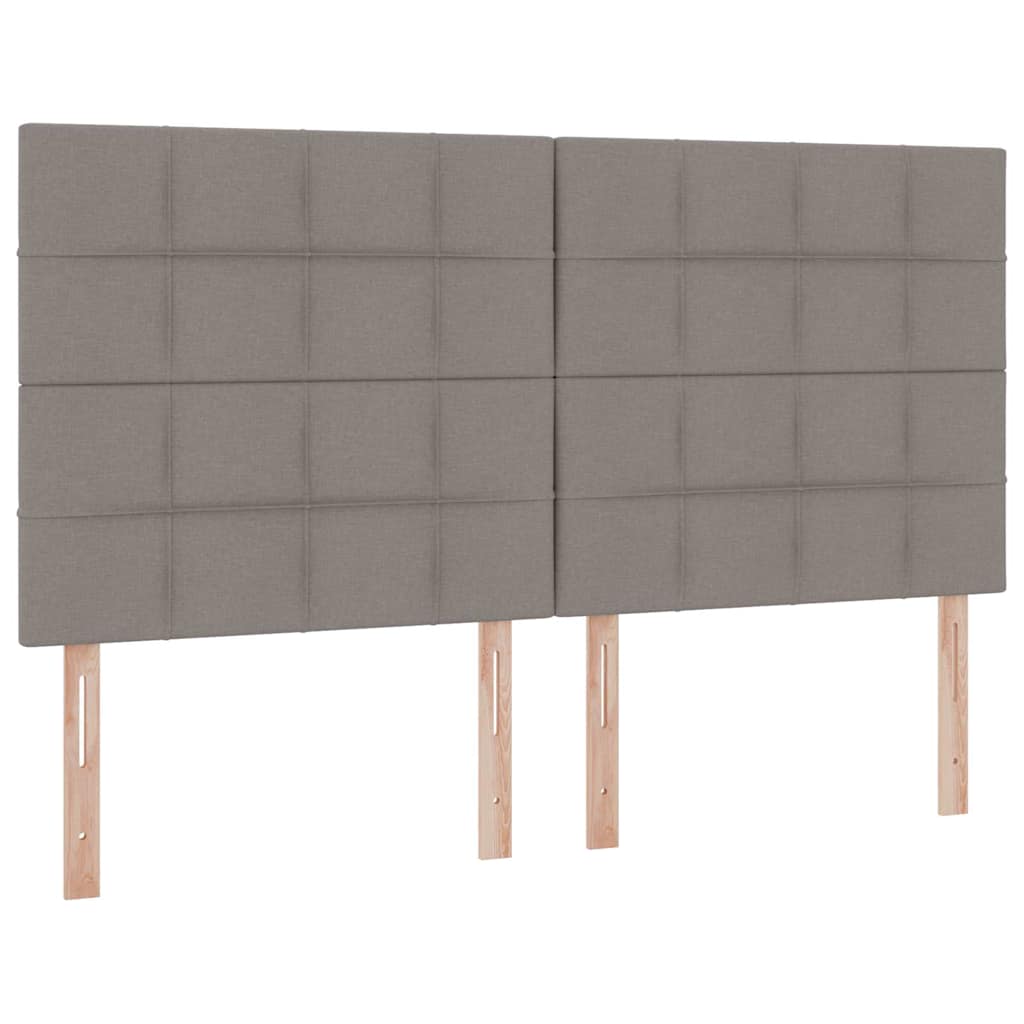 LED saugojimo lova su čiužiniu Taupe 160 x 200 cm Audinys