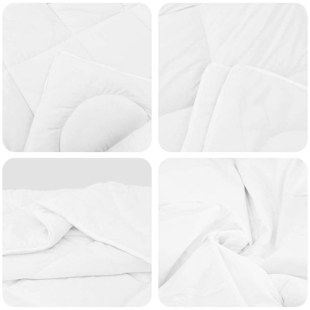 Antklodė su pagalve 3 pcs Balta Mikropluoštas