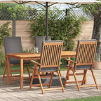 Sodo Kėdė 4 pcs Ruda ir pilka 57 x 71.5 x 104 cm