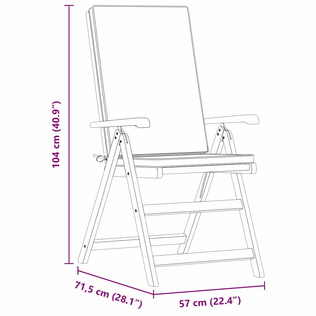Sodo Kėdė 4 pcs Ruda ir pilka 57 x 71.5 x 104 cm