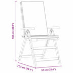 Sodo Kėdė 4 pcs Ruda ir pilka 57 x 71.5 x 104 cm