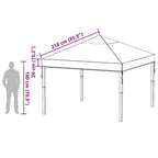 Paviliono dangos keitimas Skaidrus 300 x 300 x 26 cm PVC