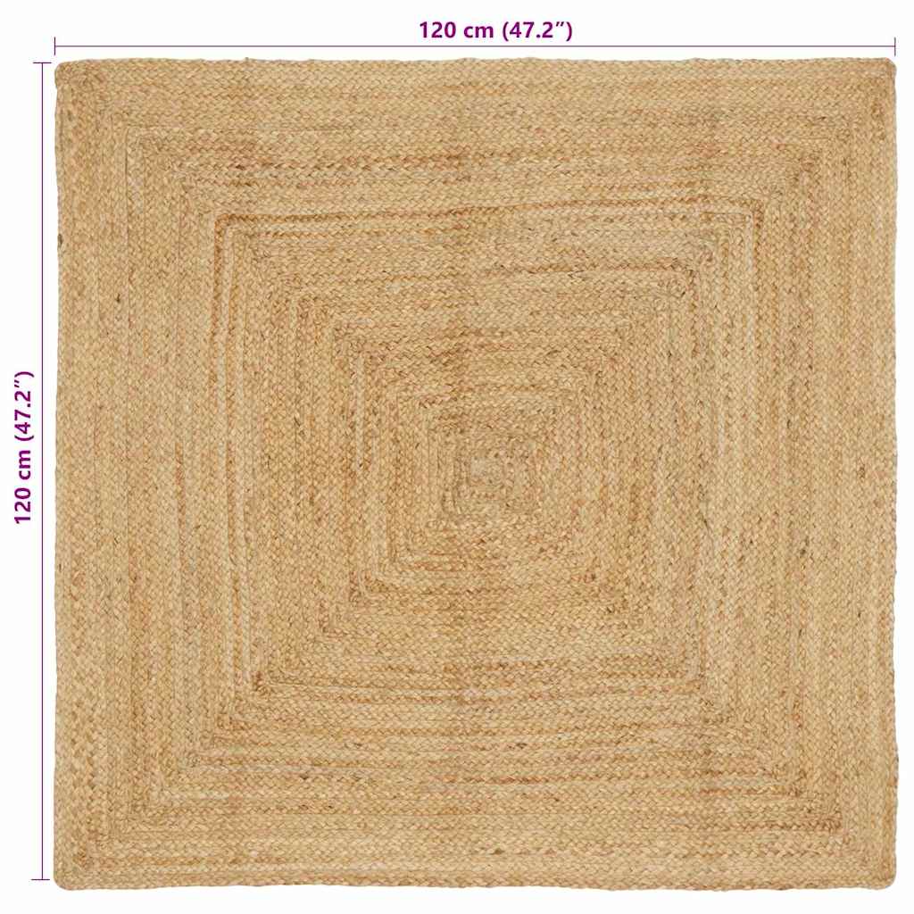 Kilimas Smėlio 120 x 120 cm Džiutas