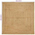 Kilimas Smėlio 240 x 240 cm Džiutas