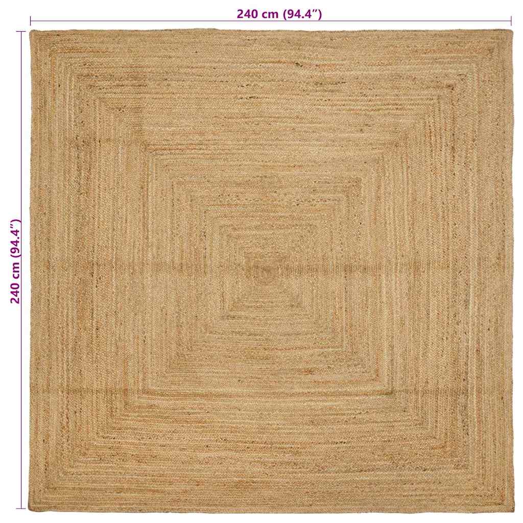 Kilimas Smėlio 240 x 240 cm Džiutas