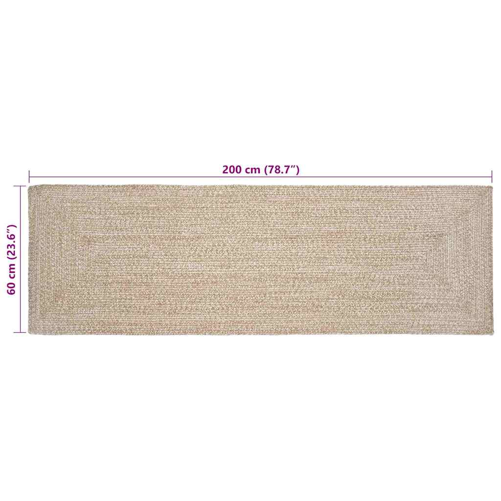 Zoninės kiliminės dangos Natūrali ir Balta 60 x 200 cm