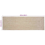 Zoninės kiliminės dangos Natūrali ir Balta 80 x 250 cm