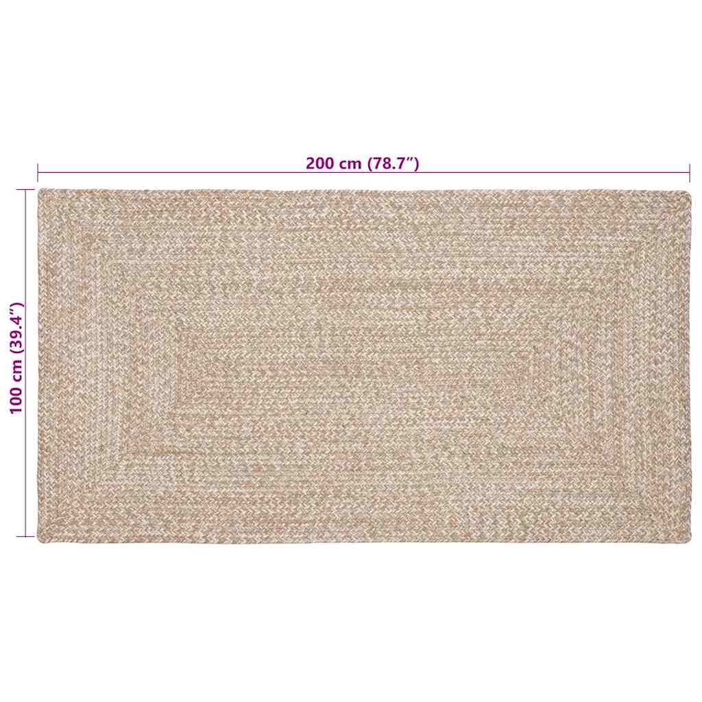 Zoninės kiliminės dangos Natūrali ir Balta 100 x 200 cm