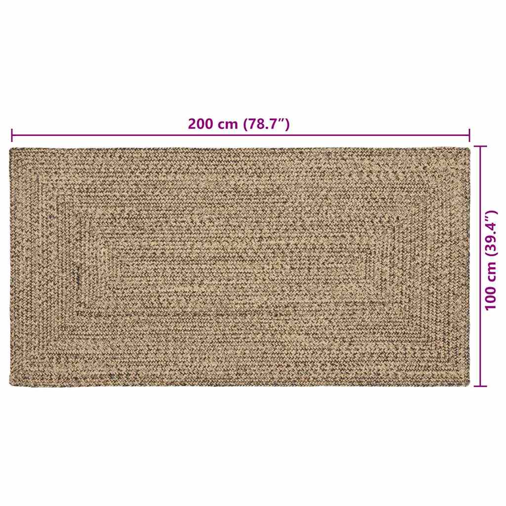 Zoninės kiliminės dangos Natūrali ir juoda 100 x 200 cm