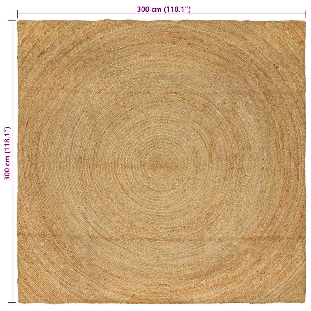 Zoninės kiliminės dangos Kvadrato Ruda 300 x 300 cm Džiutas