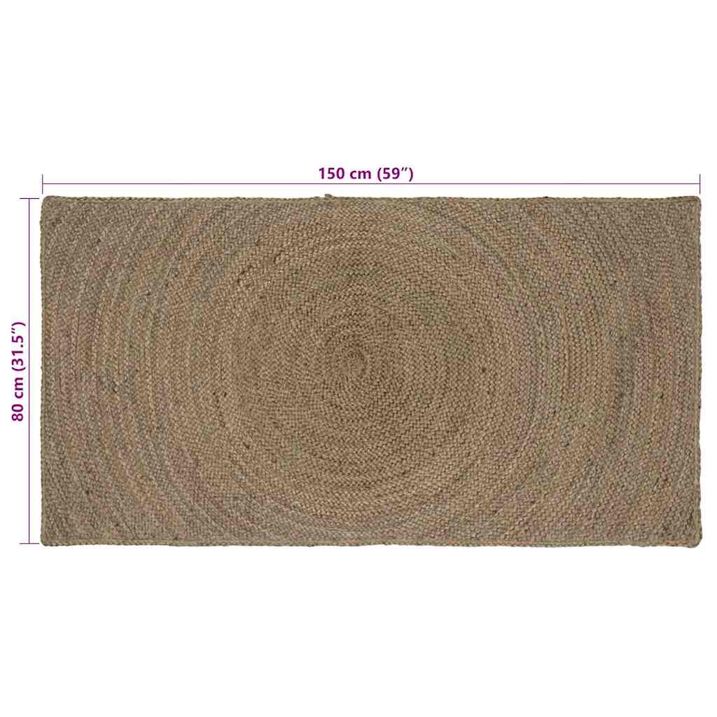 Zoninės kiliminės dangos Pilka 80 x 150 cm Džiutas