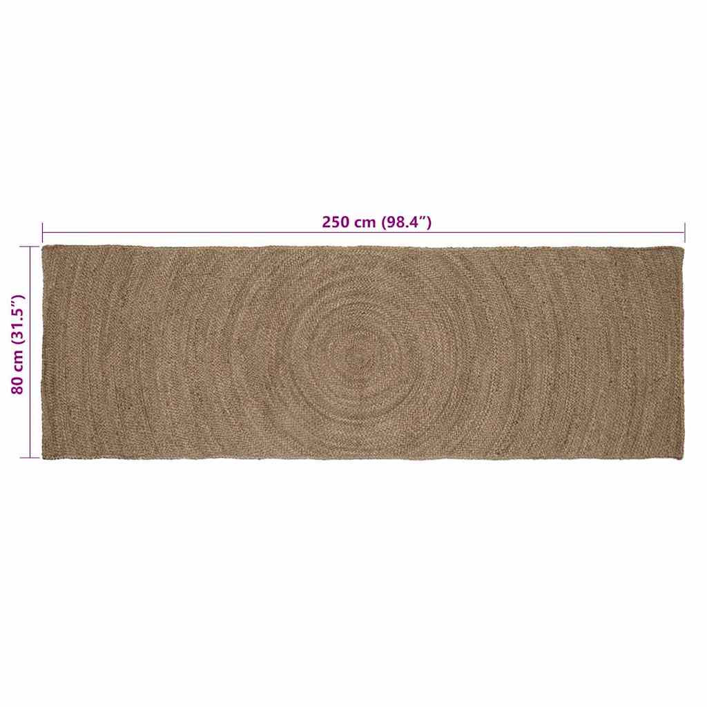 Zoninės kiliminės dangos Pilka 80 x 250 cm Džiutas
