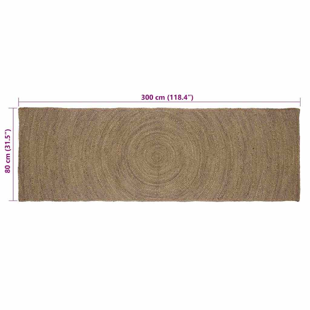 Zoninės kiliminės dangos Pilka 80 x 300 cm Džiutas