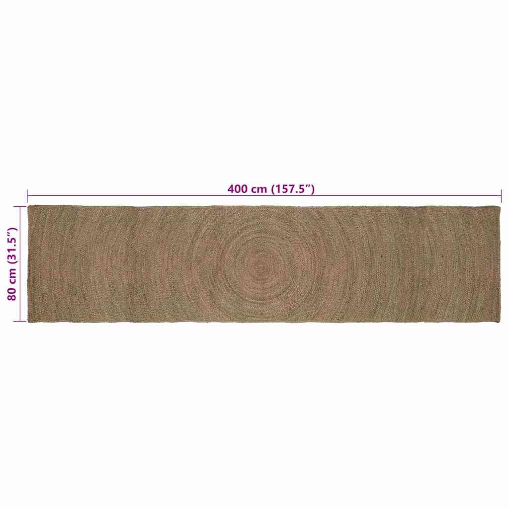 Zoninės kiliminės dangos Pilka 80 x 400 cm Džiutas