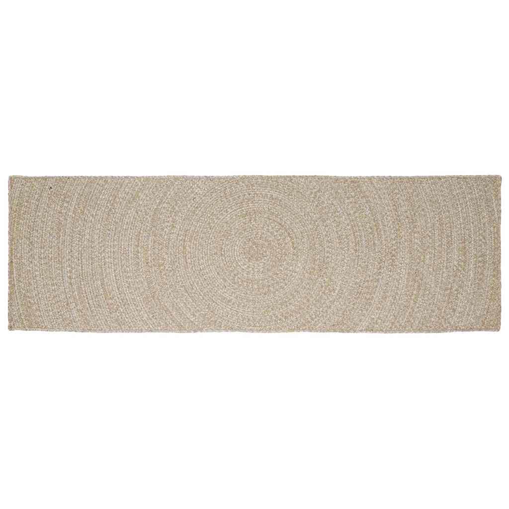 Zoninės kiliminės dangos Natūrali ir Balta 80 x 200 cm Džiutas