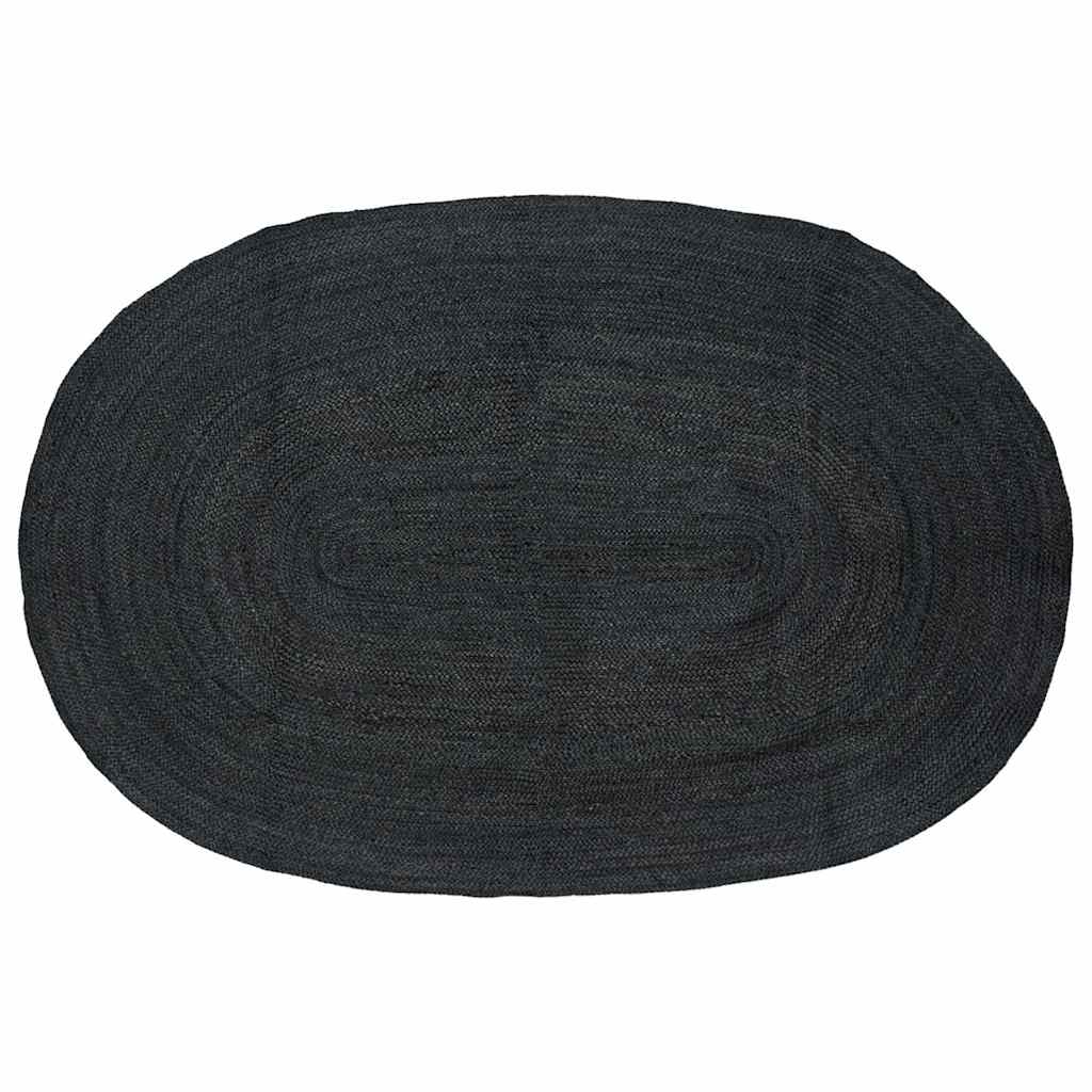 Zoninės kiliminės dangos Ovalo Juoda 205 x 305 cm Džiutas