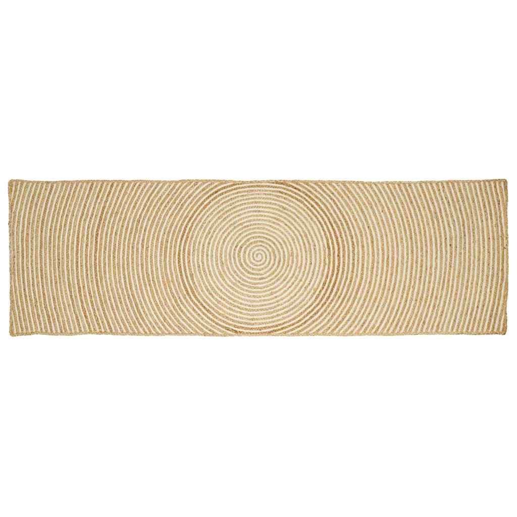 Kilimas Natūrali ir Balta 60 x 250 cm Džiutas