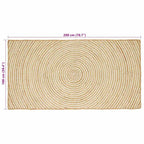 Kilimas Natūrali ir Balta 100 x 200 cm Džiutas