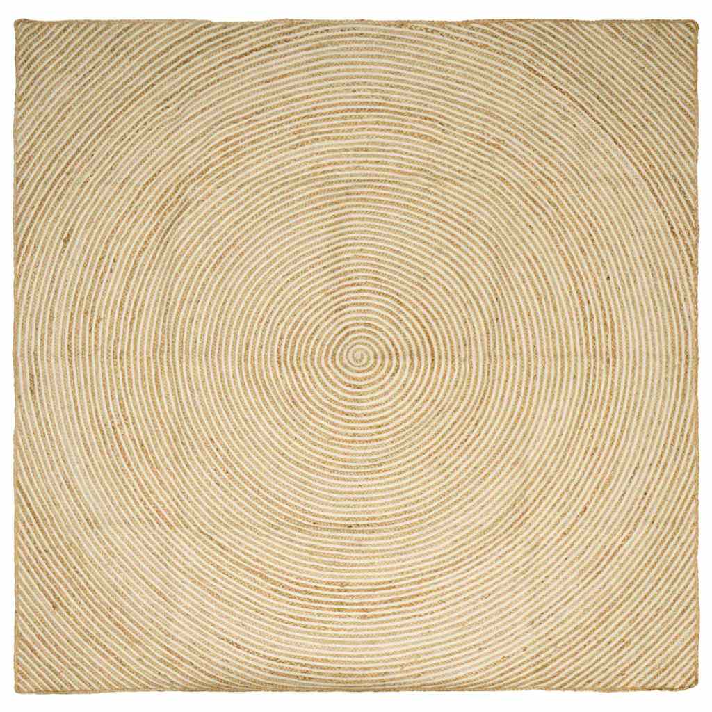 Kilimas Natūrali ir Balta 240 x 240 cm Džiutas
