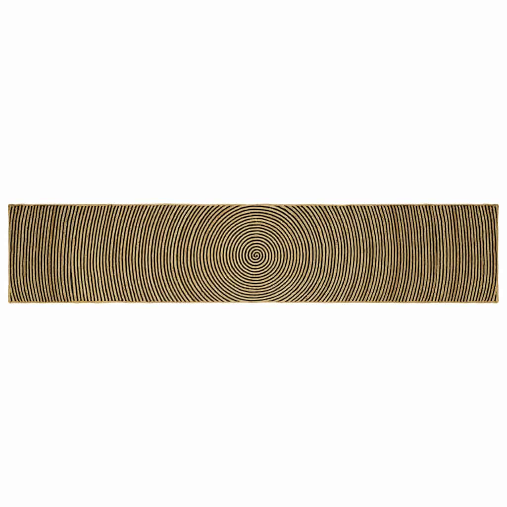 Kilimas Natūrali ir juoda 60 x 400 cm Džiutas