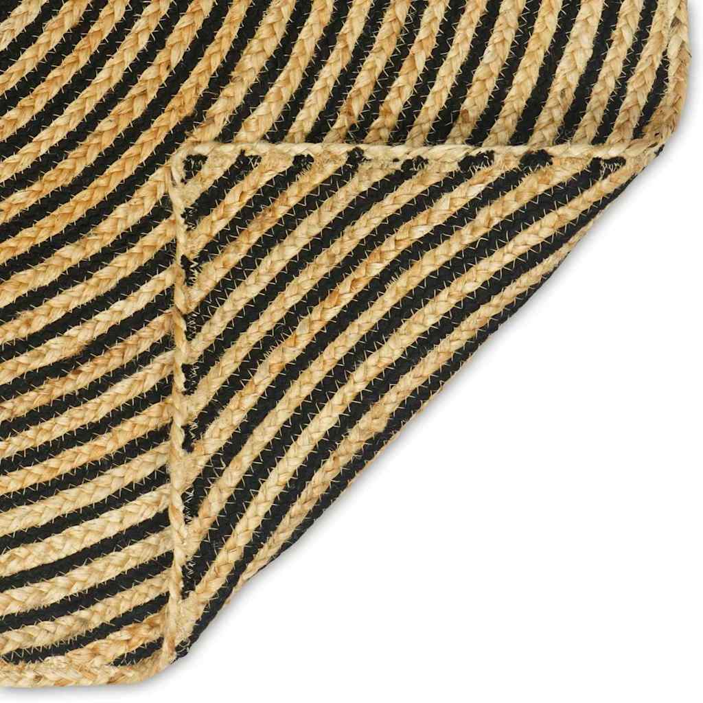 Kilimas Natūrali ir juoda 80 x 150 cm Džiutas