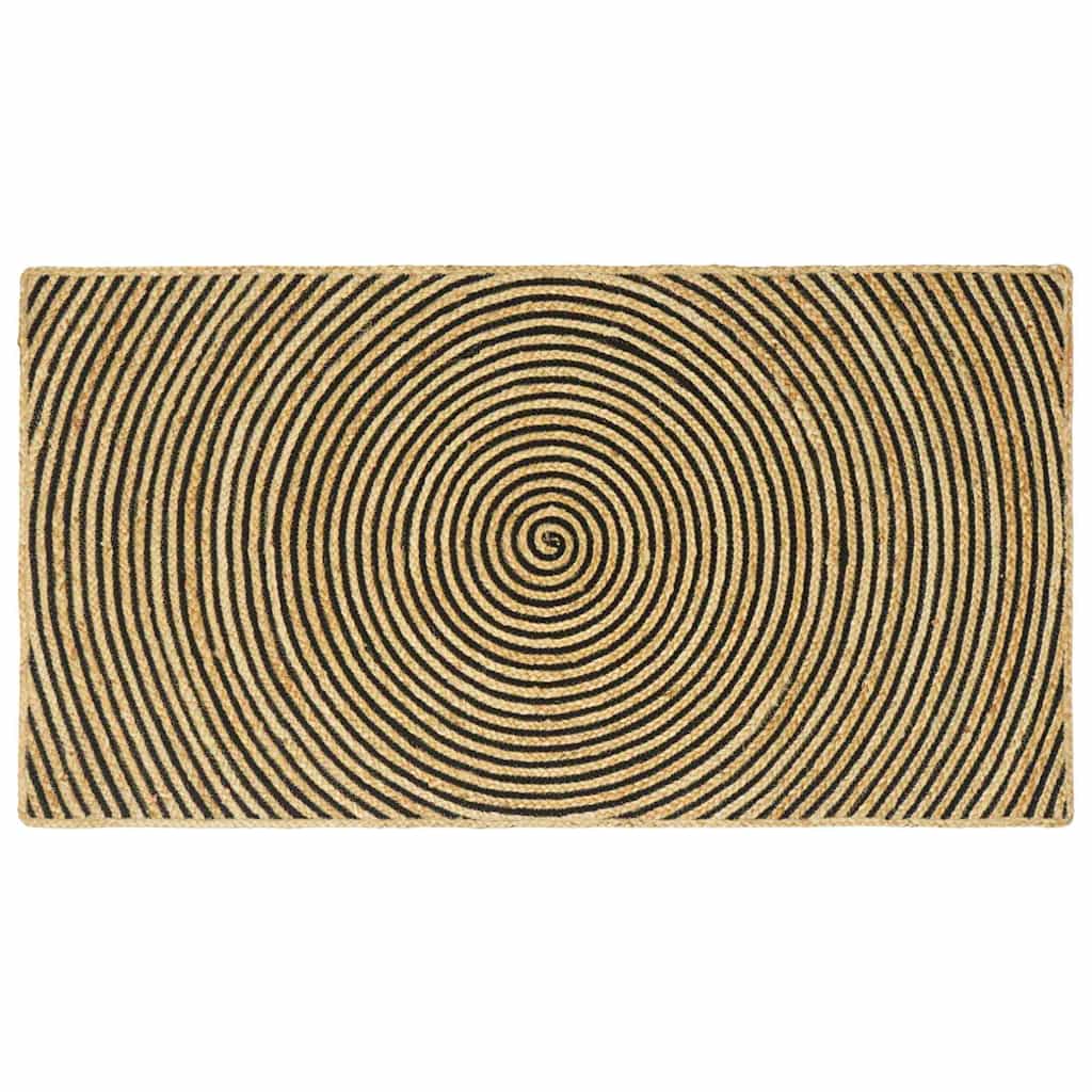Kilimas Natūrali ir juoda 100 x 200 cm Džiutas
