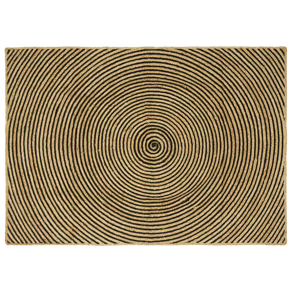 Kilimas Natūrali ir juoda 140 x 200 cm Džiutas