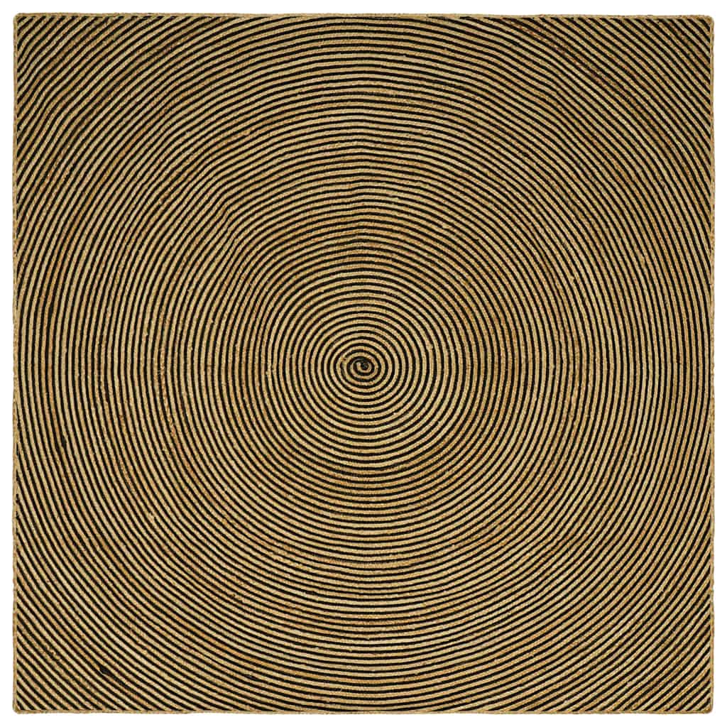 Kilimas Natūrali ir juoda 240 x 240 cm Džiutas