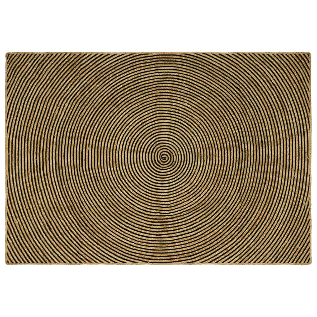 Kilimas Natūrali ir juoda 240 x 340 cm Džiutas