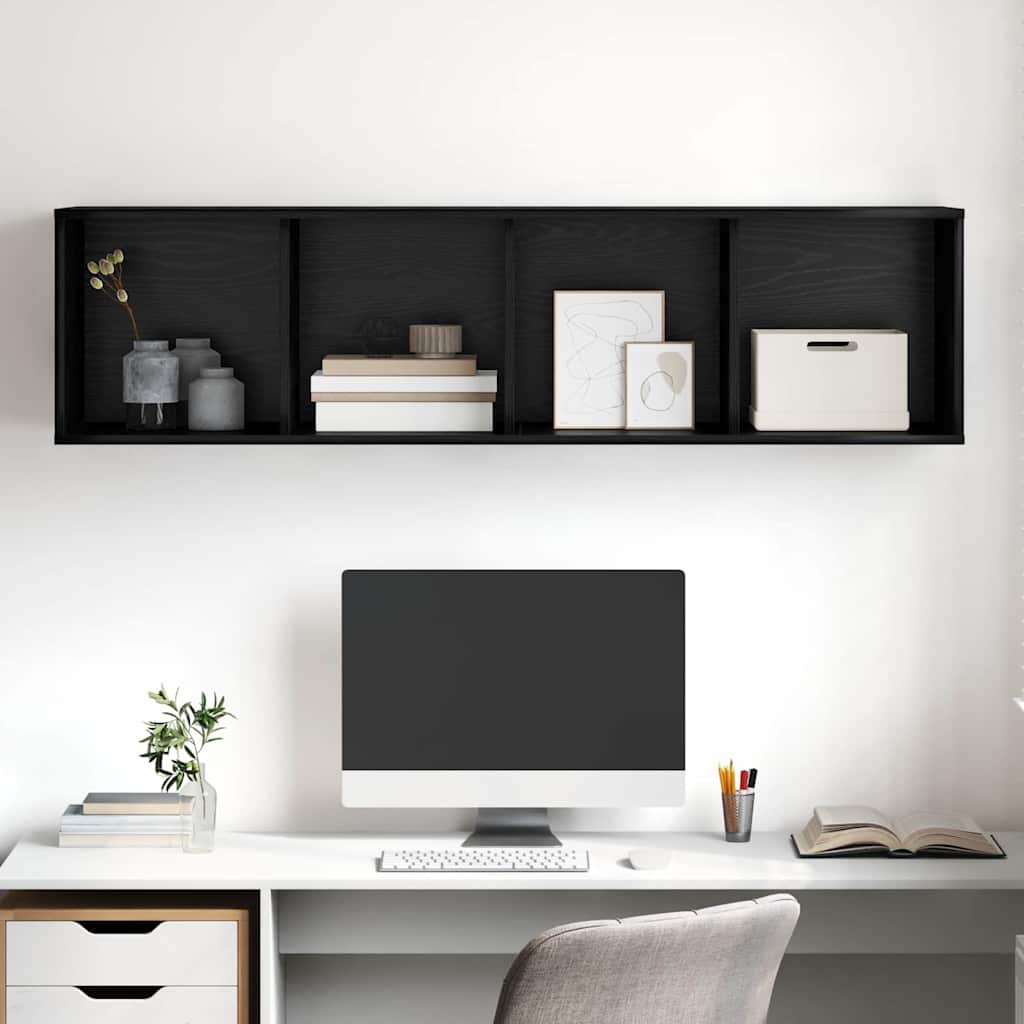 TV spintelių komplektas Juodas ąžuolas 37 x 37 x 142,5 cm