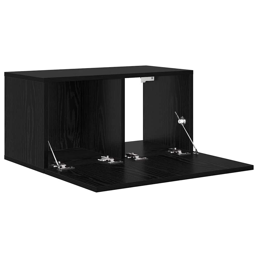 TV spintelių komplektas 2 pcs Juoda 60 x 30 x 30 cm