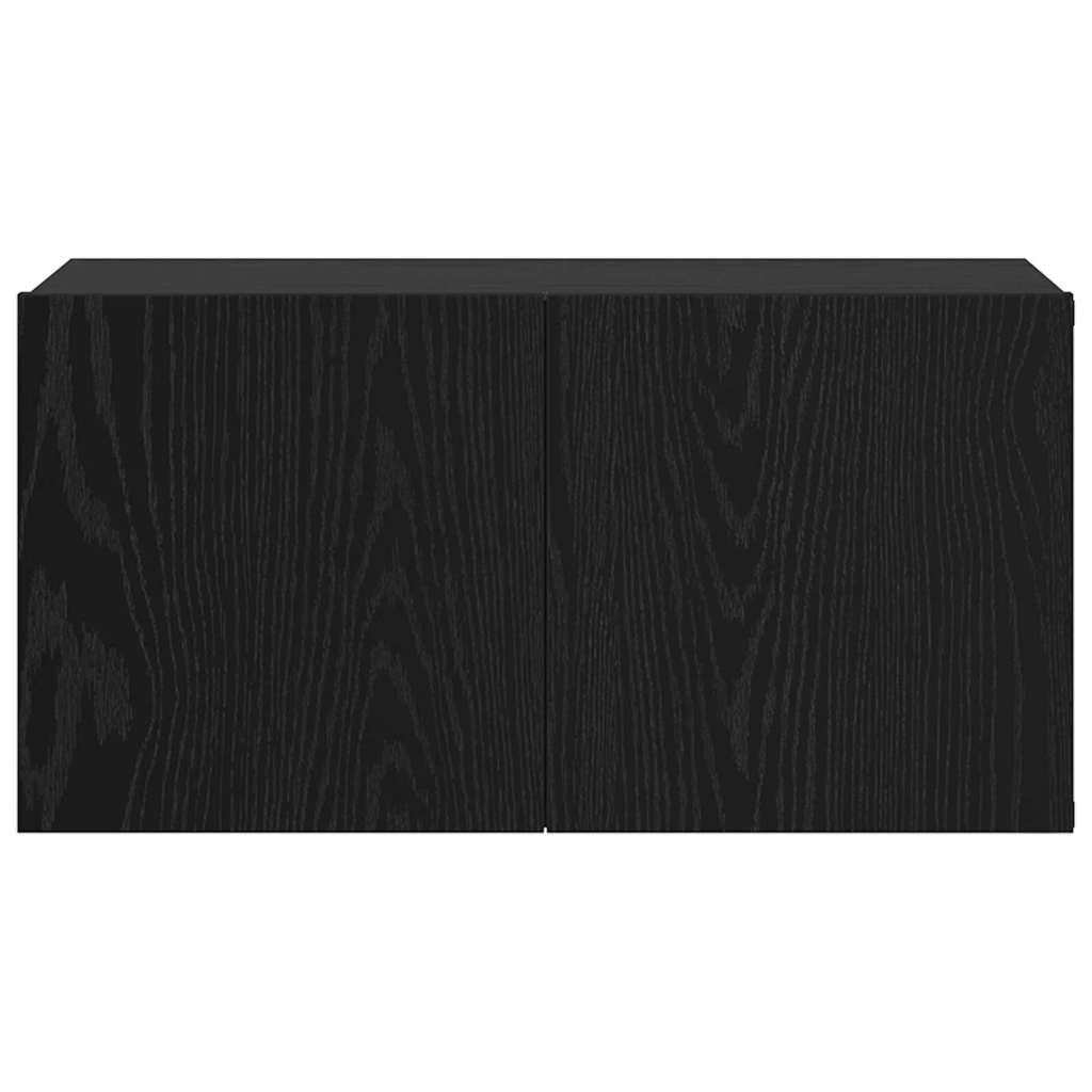 TV spintelių komplektas 2 pcs Juoda 60 x 30 x 30 cm