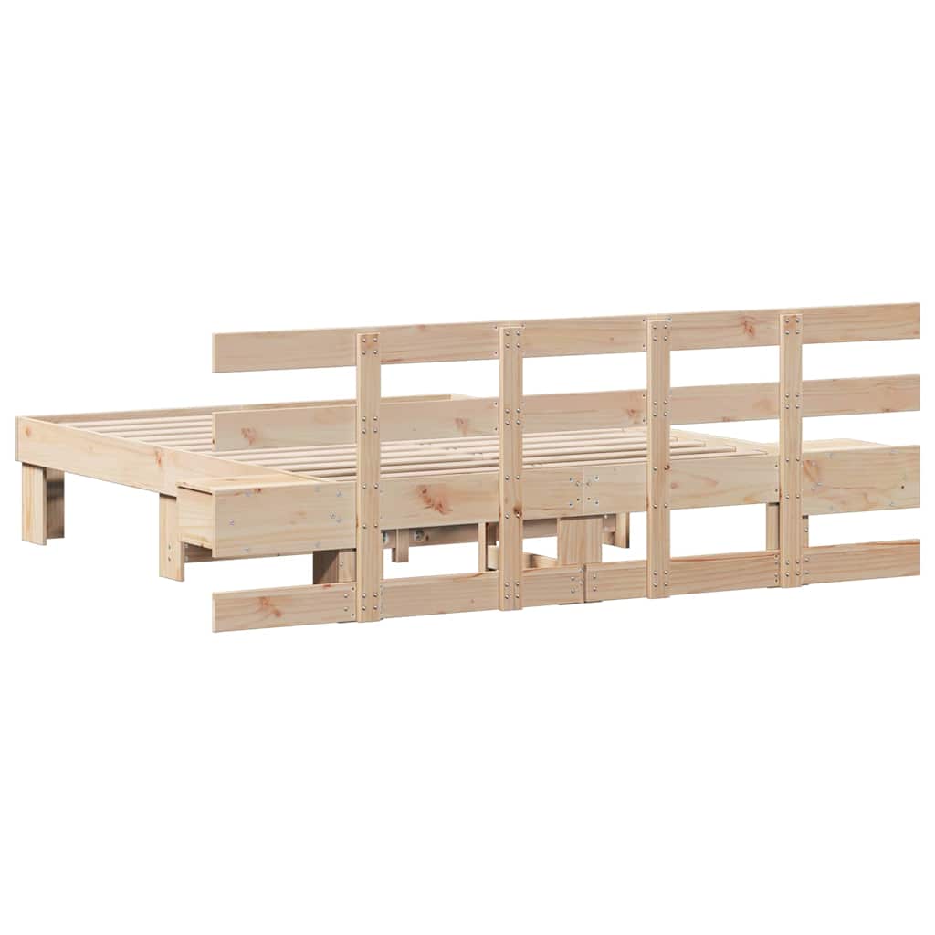 Lovos rėmas Ruda 120 x 190 cm Kietos pušies mediena
