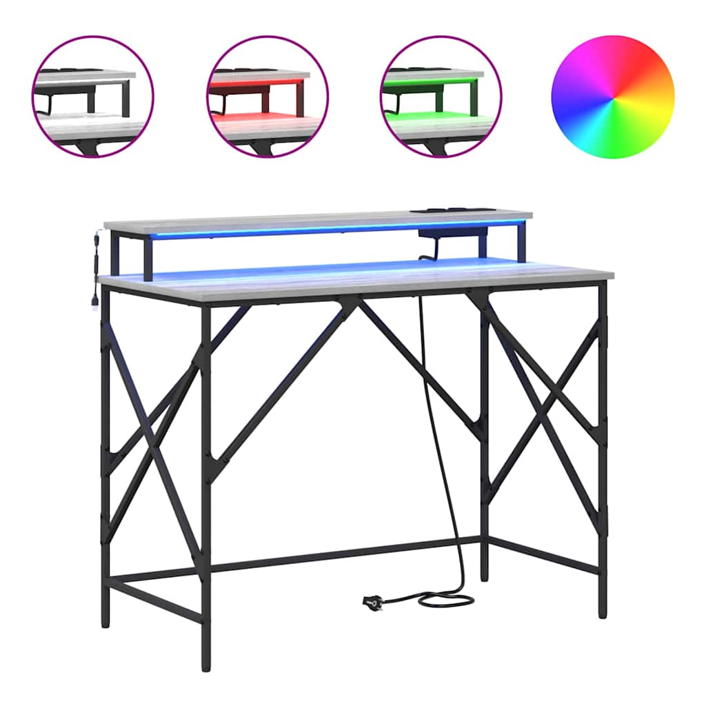 Stalas Pilkas Sonoma 100 x 50 x 86,5 cm Apdirbta mediena