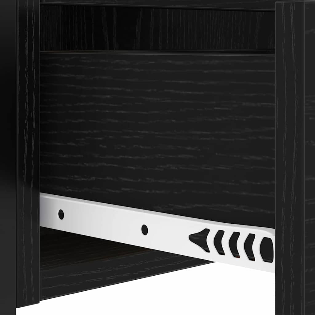 Šalia lovos spintelė 2 pcs juoda ąžuolo 40 x 31 x 60 cm