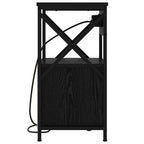 Šalia lovos spintelė 2 pcs juoda ąžuolo 40 x 31 x 60 cm