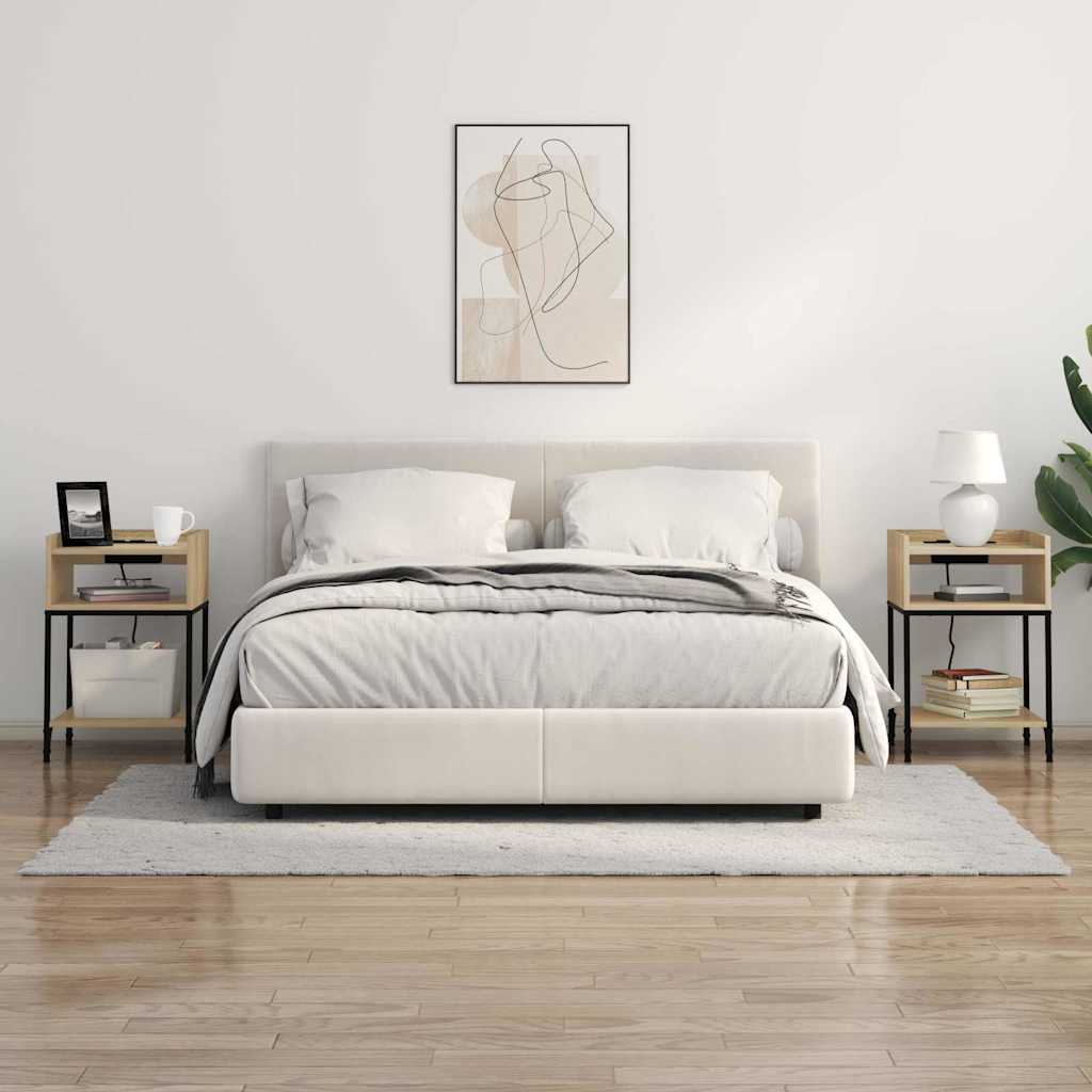 Naktinis staliukas 2 pcs Sonoma ąžuolas 40 x 40 x 61 cm