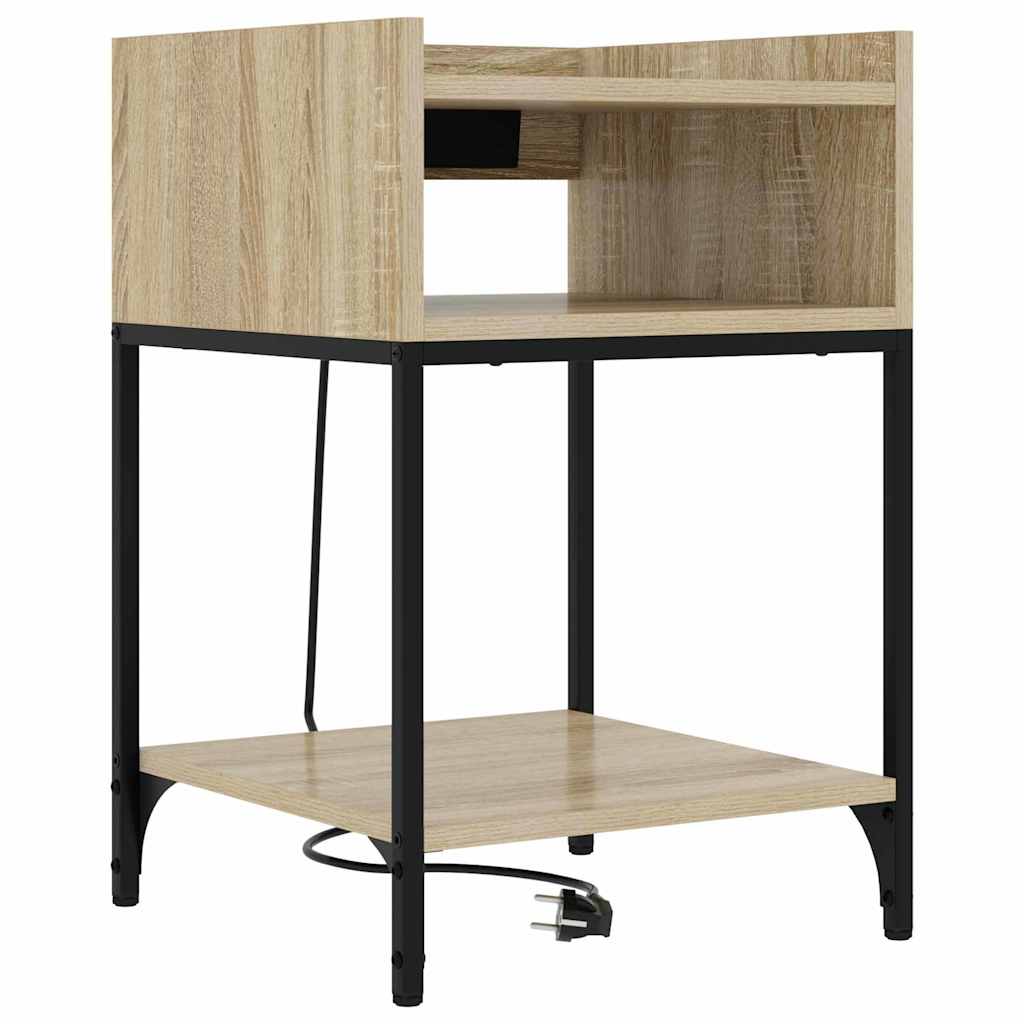 Naktinis staliukas 2 pcs Sonoma ąžuolas 40 x 40 x 61 cm