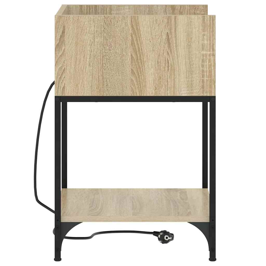 Naktinis staliukas 2 pcs Sonoma ąžuolas 40 x 40 x 61 cm