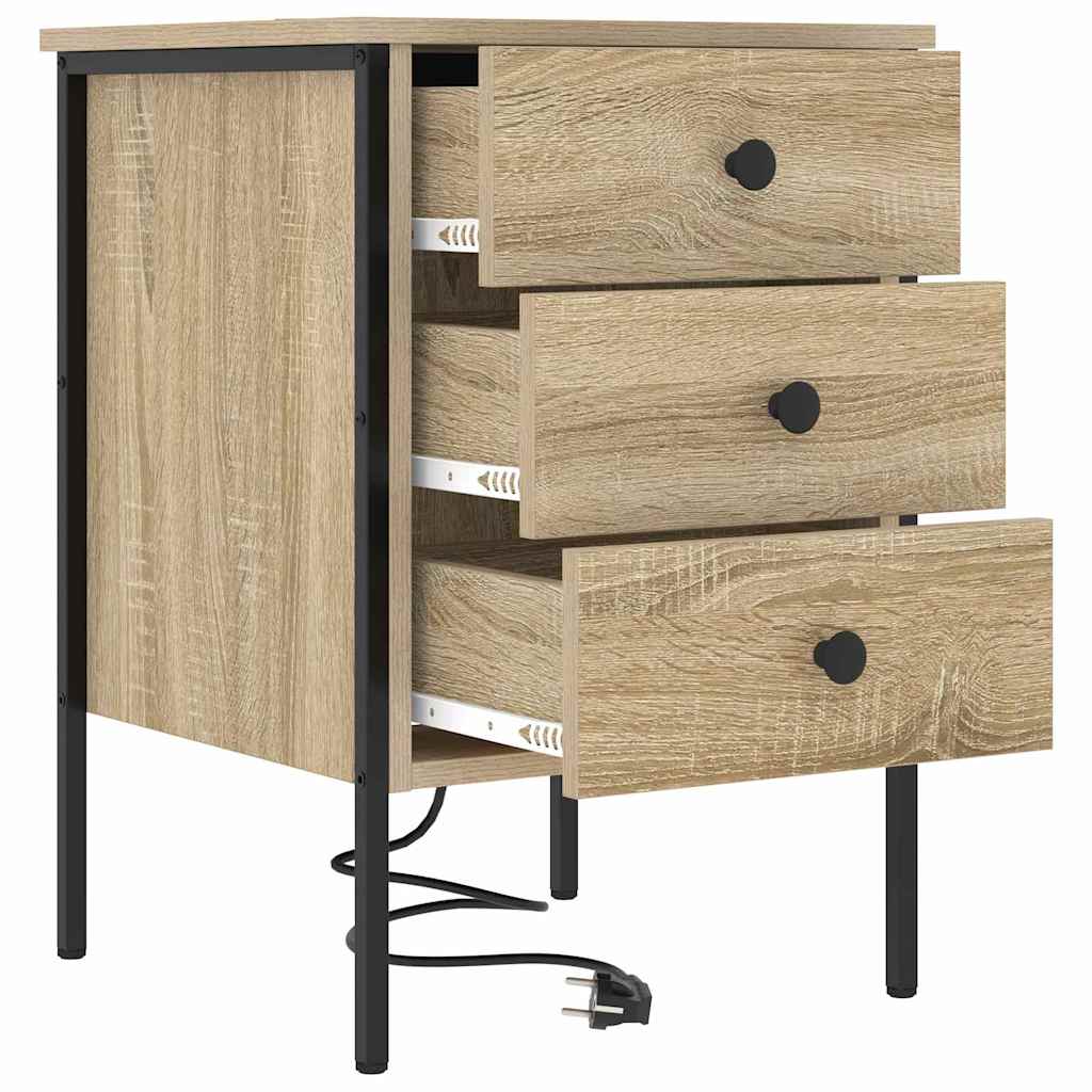 Šalia lovos spintelė 2 pcs Sonoma ąžuolas 42 x 41 x 61 cm