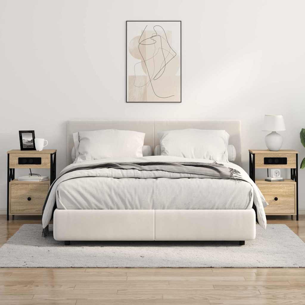 Šalia lovos spintelė 2 pcs Sonoma ąžuolas 40 x 31 x 60 cm