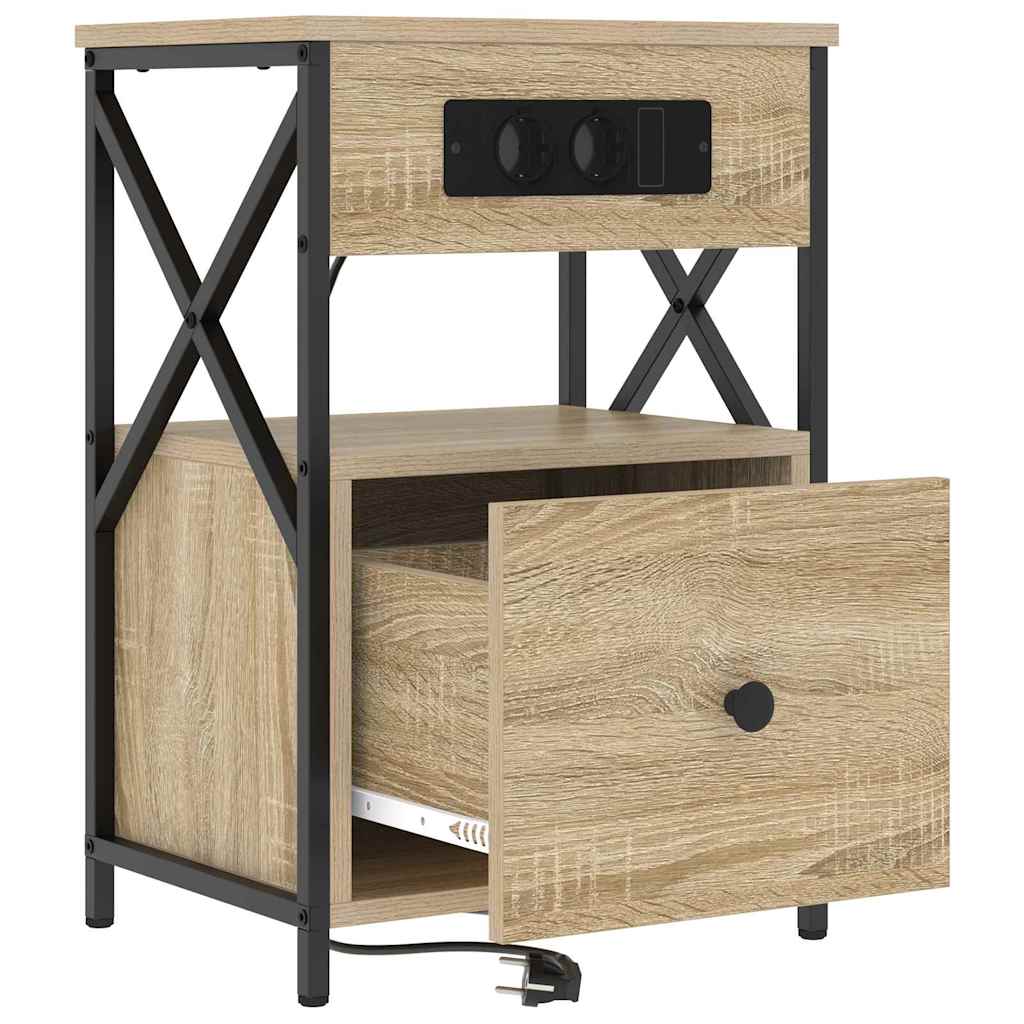 Šalia lovos spintelė 2 pcs Sonoma ąžuolas 40 x 31 x 60 cm